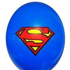кулька 12" (30 см) Супермен емблема на синьому 1шт