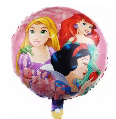 Фольгированный шар 18” круг «три принцессы» Китай