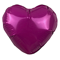 Фольгована кулька 5" Серце Малинове (Китай)