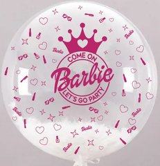 Наклейка Come on Barbie с короной на 18"-20" (25х30см) + монтажка
