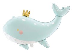 Фольгована кулька PartyDeco Велика фігура кит (93 см)