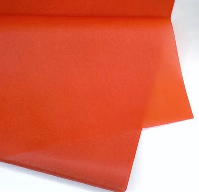 Бумага тишью красный апельсин (70*50см) 100 листов