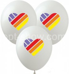 Латексна кулька Art Show 12" Li-3 "Likee" (4 кольори на білому) (100 шт)