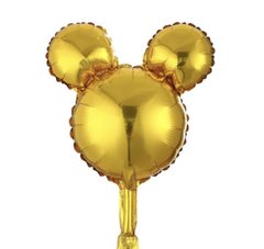 Фольгована кулька Міні фігура Міккі Маус силует золотий (Китай)