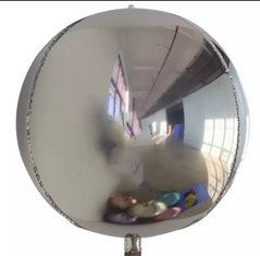 Фольгированный шар сфера 3D серебро 22″ Китай