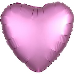 Фольгированный шар Anagram 18″ Сердце сатин Фламинго