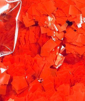 Конфетти Квадратик 8 мм Оранжевый (500 г)