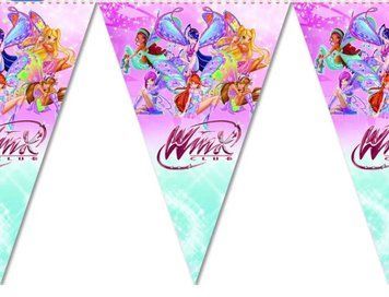 Бумажная Гирлянда вымпел Winx