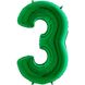 Фольгированный шар Grabo цифра «3» Зелёная 40" в уп - 1
