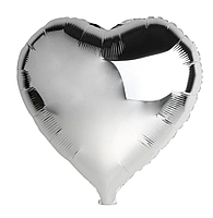 Фольгированный шар 5” Сердце Серебро (Китай)