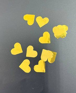 Конфетти Сердца 15 мм золотые (100 г)
