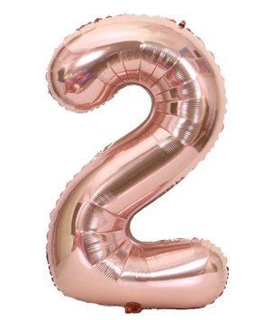 Фольгированный шар цифра &laquo;2&raquo; Rose Gold 76 см Под гелий в уп. (Китай)