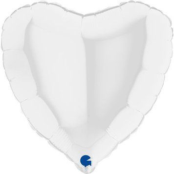 Фольгированный шар Grabo 18" Сердце Белое