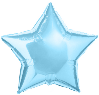 Фольгированный шар 10” Звезда Голубая (Китай)