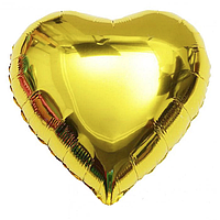 Фольгированный шар 5” Сердце Золото (Китай)