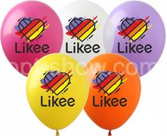 Латексный шар Art Show 12" Li-2 "Likee" Ассорти (1 ст, 5 цв) (100 шт)