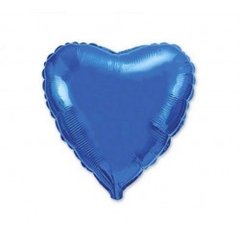 Фольгированный шар 10” Сердце Синее (Китай)