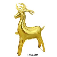 Фольгированный Шар Стоячая фигура Олень золотой стоячий 4д 81*50 см (Китай)
