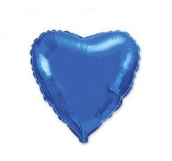 Фольгована кулька 10” Серце Синє (Китай)