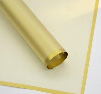 Калька флористична у листі матовий Кант золото (20 арк) 60х60