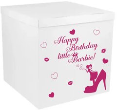 Наклейка Barbie в туфле на коробку (30х55см) + монтажка