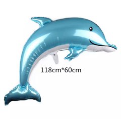 Фольгована кулька Велика фігура Дельфін блакитний (Китай)