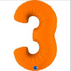 Фольгированный шар Grabo цифра «3» Оранжевая 40" в уп