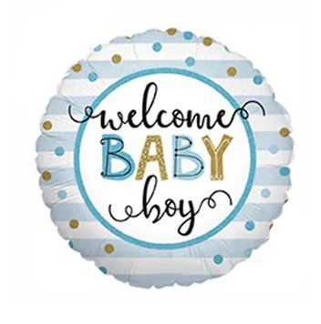 Фольгована кулька 18&rdquo; круг welcome boy Китай