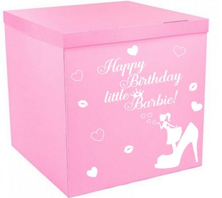 Наклейка Barbie у туфлі на коробку (30х55см) + монтажка