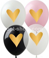 Латексна кулька Art Show 12" SPR-32 Золоте Серце (1 ст) (100 шт)