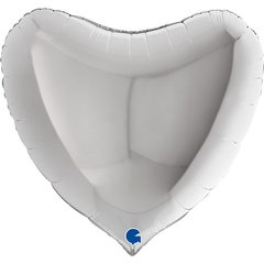 Фольгированный шар Grabo 36” Сердце Серебро