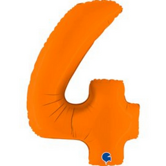 Фольгированный шар Grabo цифра «4» Оранжевая 40" в уп