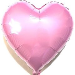 Фольгированный шар 10” Сердце Розовое Пастель (Китай)