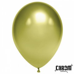 Латексна кулька Китай 12" Хром Зелений Лайм (50 шт)