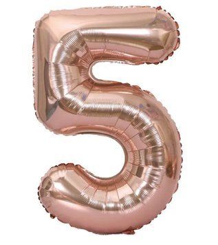 Фольгированный шар цифра &laquo;5&raquo; Rose Gold 76 см Под гелий в уп. (Китай)