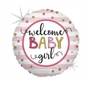 Фольгована кулька 18&rdquo; круг welcome girl Китай