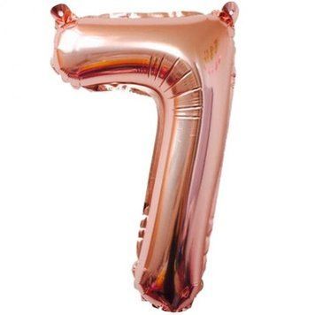 Фольгированный шар цифра &laquo;7&raquo; Rose Gold 16" (Китай)