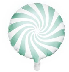 Фольгована кулька PartyDeco 18” круг льодяник зелений макарун