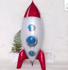 Фольгированный шар Большая фигура 3D Ракета 47х84 см в уп (Китай)