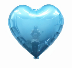 Фольгована кулька 10” Серце Блакитне (Китай)