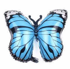 Фольгированный шар Большая фигура бабочка синяя (Китай)