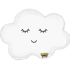 Фольгированный шар Grabo Большая фигура облако белое 75см