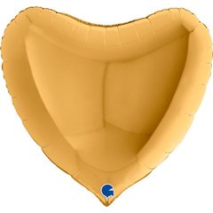 Фольгированный шар Grabo 36” Сердце Золото