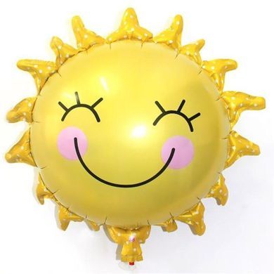 Фольгированный шар Мини фигура солнышко с улыбкой(Китай)