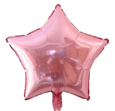 Фольгована кулька 5" Зірка Рожевий Метал (Китай)