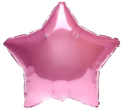 Фольгована кулька 5" Зірка Рожевий Метал (Китай)