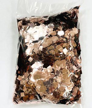 Конфетти Квадрат 5х5 мм Rose Gold (50 г)