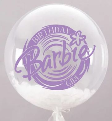 Наклейка Barbie Birthday Girl на 18”-20" (25х30см) + монтажка