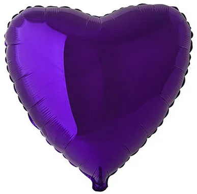 Фольгированный шар Flexmetal 9" Сердце Фиолетовое