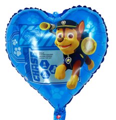 Фольгована кулька 18” серце Чейз на синьому Китай